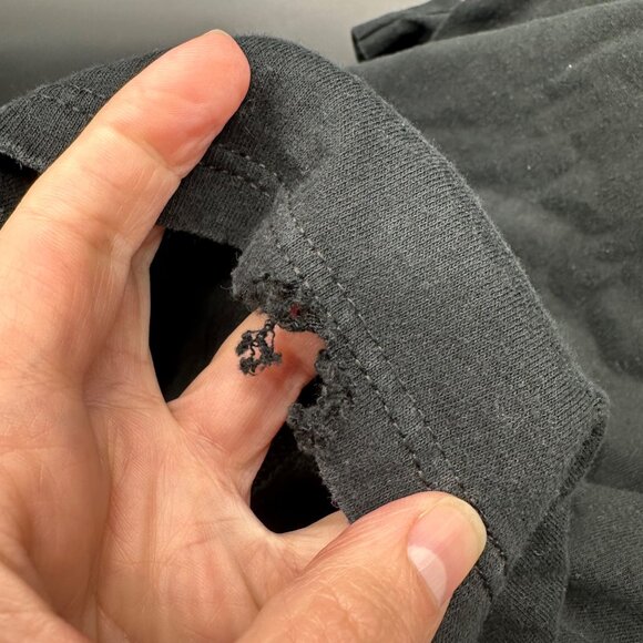 Vintage Speedo T Shirt XL Made In USA Black 1990s Single Stitch Purple Blue - Picture 9 of 10